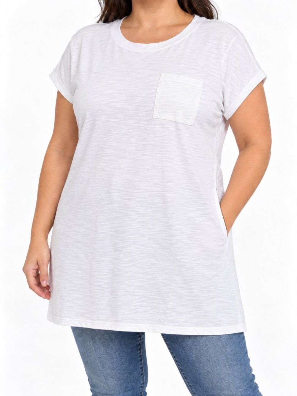 Amaryllis White Cotton Tunic Top XL NWOT